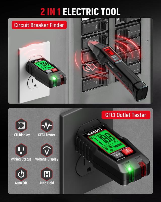 KAIWEETS AC Circuit Breaker Finder Tool with