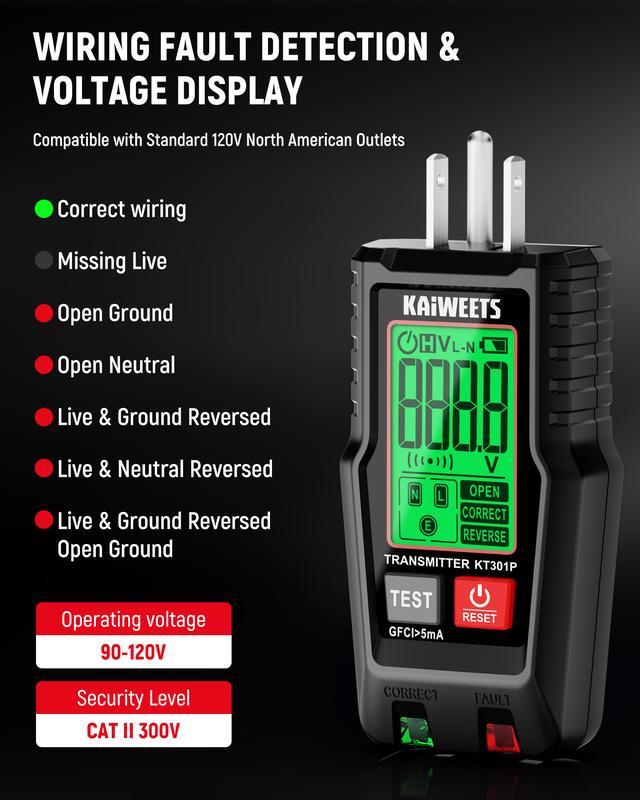 KAIWEETS AC Circuit Breaker Finder Tool with